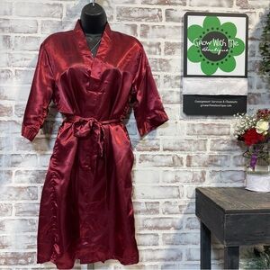 Elegant Red Satin Robe women’s small